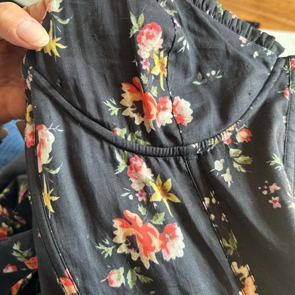 V. CHAPMAN Floral Black Tiered Catarina Maxi Dress Size 6 NWT - Picture 7 of 8